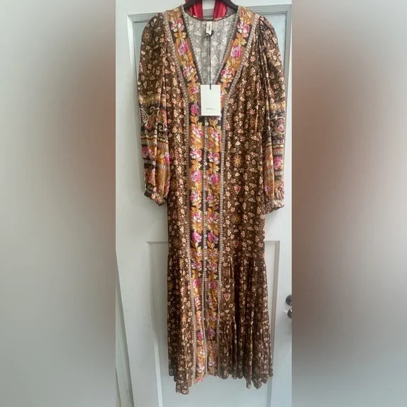 HOLD! DO NOT BUY Spell Madame Peacock Walk Through Gown Dress Duster XS NWT - Picture 6 of 12